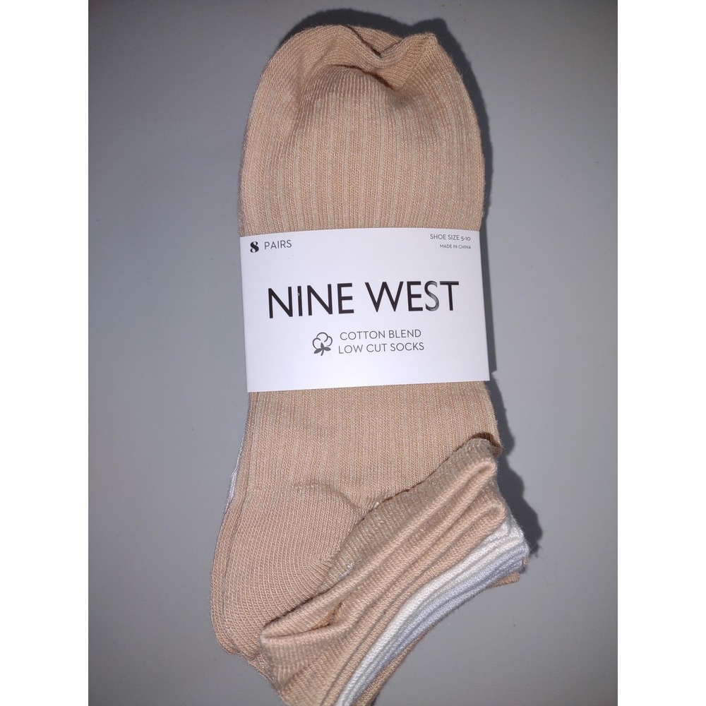 Nine West Cotton Blend Low Cut Socks 8 Pairs‎ Shoe Size 5-10